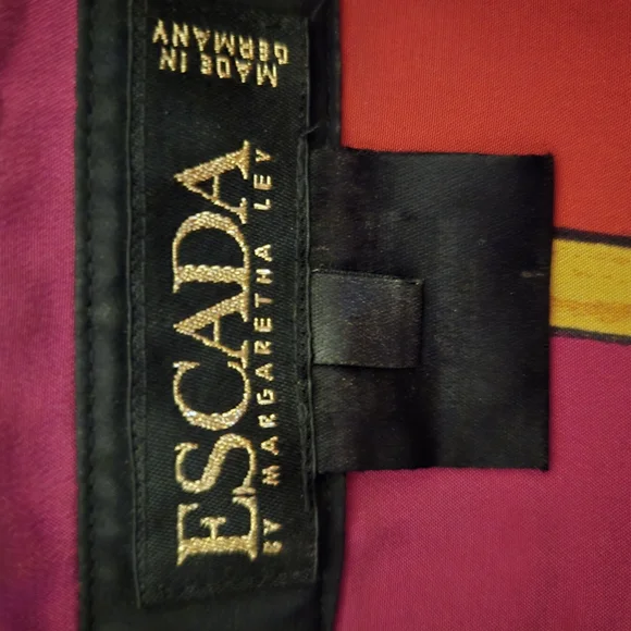 Vintage Escada Button-Up Blouse with Shoe Print. - Picture 3 of 8